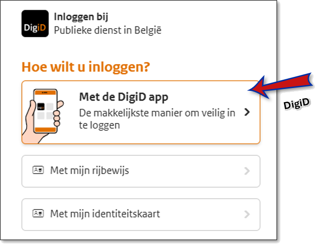 Inloggen bij Belgische Publieke Dienst